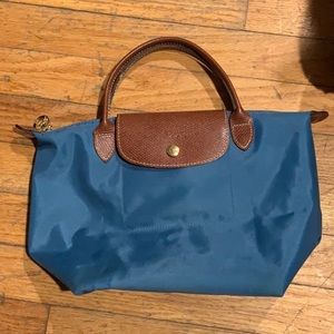 Blue LongChamp short handle bag